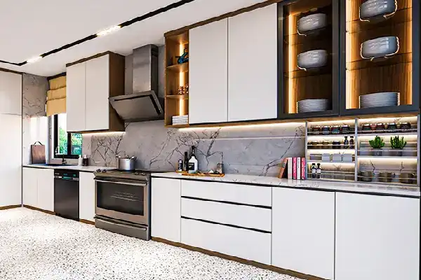 مدل کابینت ام دی اف سفید + زیباترین مدل کابینت ام دی اف سفید برای دلبازی و بزرگ تر نشون دادن آشپزخانه