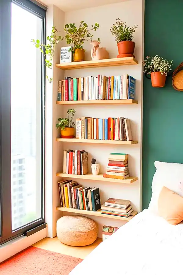 مدل کتابخانه اتاق خواب + زیباترین مدل کتابخانه اتاق خواب برای دسته بندی منظم و دقیق کتاب ها