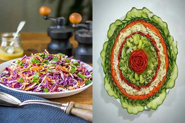مدل سالاد برای مهمونی + جذاب ترین مدل های سالاد کاهو و کلم لذیذ و لاکچری برای مهمونی