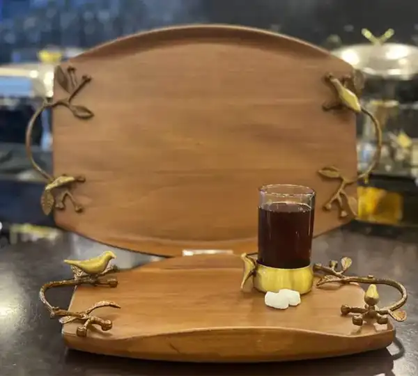 مدل سینی چوبی + جدیدترین مدل های سینی چوبی شیک و مدرن که برای پذیرایی بسیار ترند شده اند