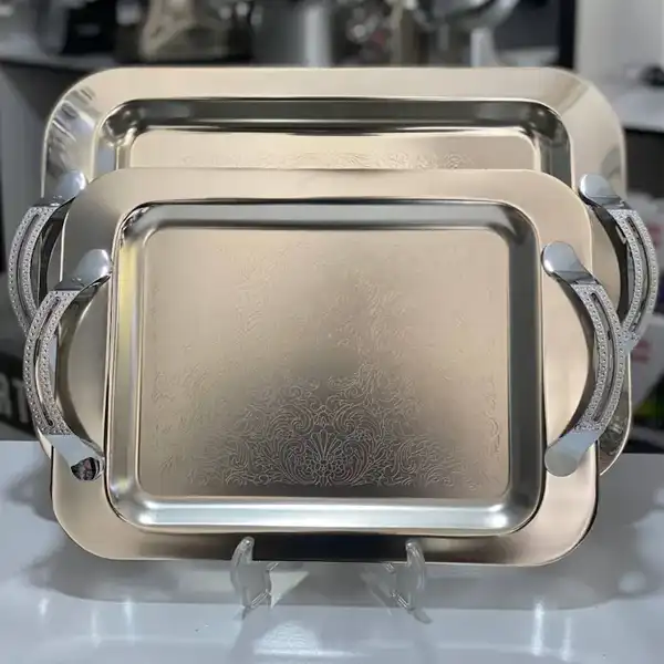مدل سینی استیل مجلسی + پرطرفدارترین مدل های سینی استیل برای پذیرایی استثنائی و شیک از مهمان خاص