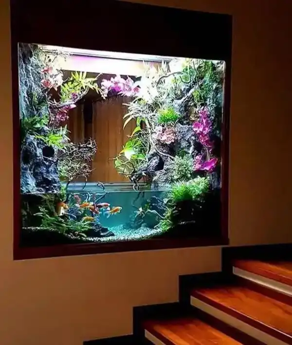 مدل آکواریوم دیواری + جذاب ترین اکسسوری برای فضای لوکس و متفاوت