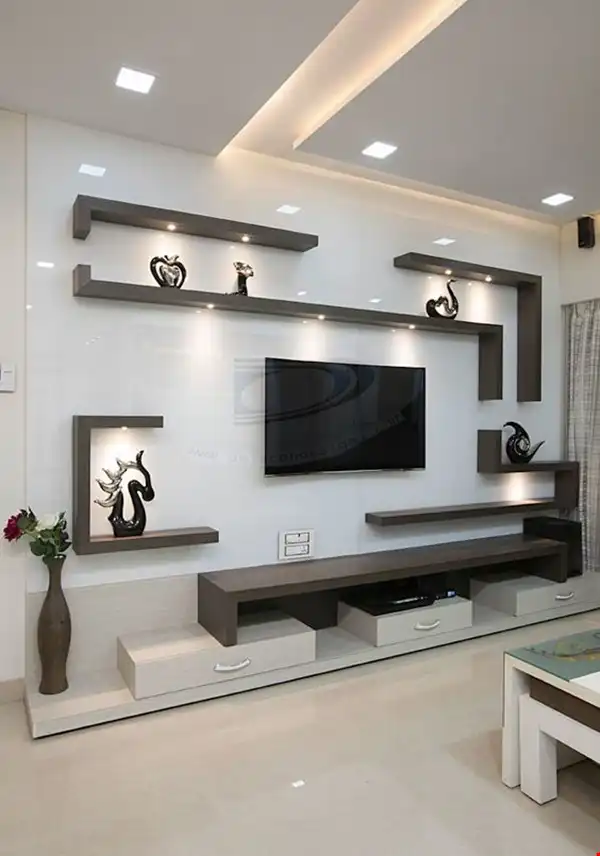 مدل میز تلویزیون دیواری + ایده های خلاقانه برای فضاهای کوچک و بزرگ