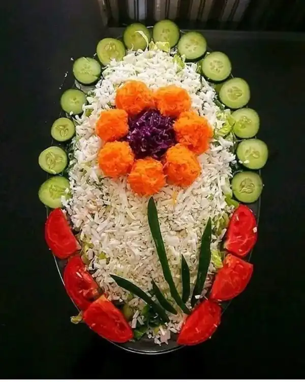 مدل سالاد با خیار و گوجه + زیباترین و تازه ترین ایده های تزیین سالاد برای سفره های رنگا رنگ 