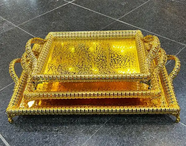 مدل سینی اماراتی + شیک ترین و لوکس ترین طرح ها برای سرو نوشیدنی و دکوراسیون