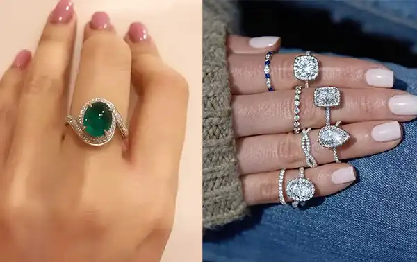 مدل انگشتر نقره زنانه نگین دار + طراحی مدرن و جلوهای شیک برای استایلهای زنانه
