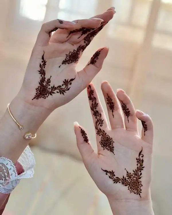 مدل حنا کف دست + جدیدترین و شیک‌ترین مدل‌های حنا کف دست برای عروس و مهمانی