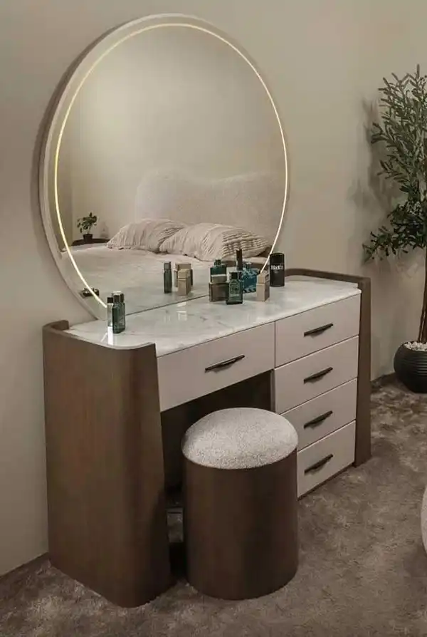 مدل میز آرایش جدید + زیباترین مدل میز آرایش جدید با طراحی مدرن و آینه LED