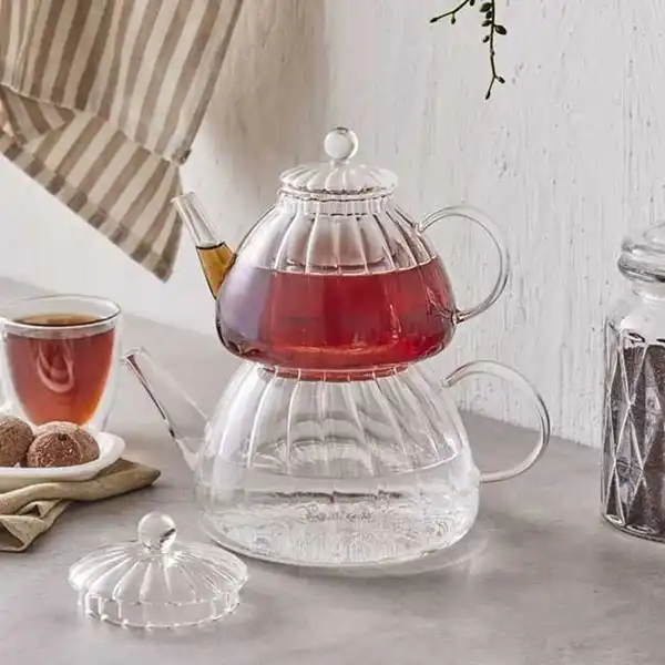 مدل قوری کتری پیرکس + جدیدترین مدل قوری و کتری پیرکس با شیشه ضد شوک حرارتی