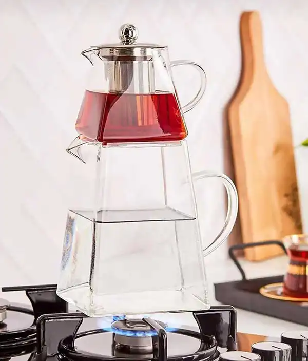 مدل قوری کتری پیرکس + جدیدترین مدل قوری و کتری پیرکس با شیشه ضد شوک حرارتی