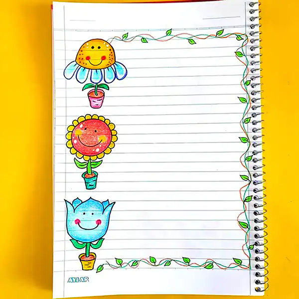 ایده نقاشی برای دفتر مشق + بهترین ایده ها برای نقاشی دفتر مشق بسیار شیک