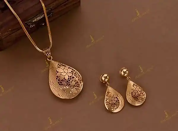 نیم ست طلا جدید + مدل های نیم ست طلا جدید و شیک و لاکچری و درجه یک
