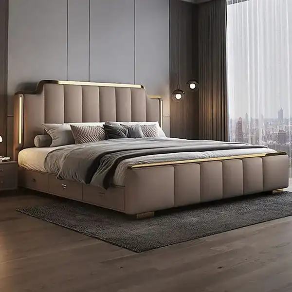 تخت خواب ساده و شیک دو نفره + ترکیبی از آرامش زیبایی و طراحی مینیمال