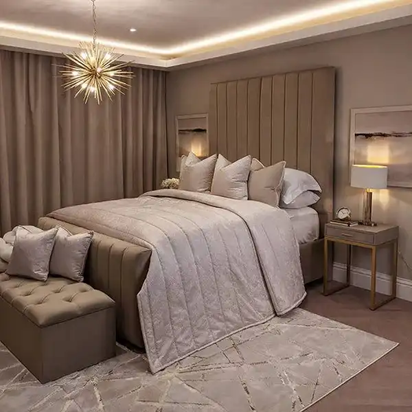 تخت خواب ساده و شیک دو نفره + ترکیبی از آرامش زیبایی و طراحی مینیمال