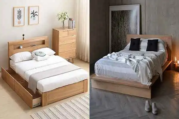 تخت خواب دو نفره چوبی ساده + بهترین مدل تخت خواب دونفره ساده چوبی و شیک برای خوابی راحت