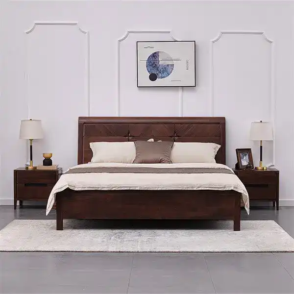 تخت خواب دو نفره چوبی ساده + بهترین مدل تخت خواب دونفره ساده چوبی و شیک برای خوابی راحت