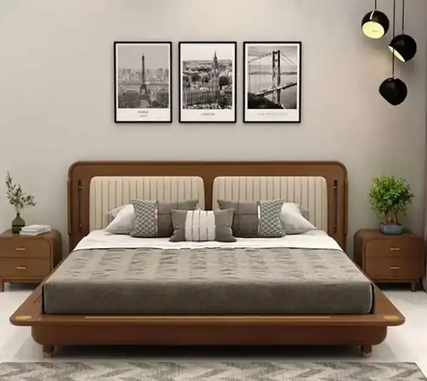 تخت خواب دو نفره چوبی ساده + بهترین مدل تخت خواب دونفره ساده چوبی و شیک برای خوابی راحت