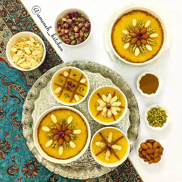 تزیین شله زرد + زیباترین دیزاین و تزیین شله زرد بسیار شیک و خوش سلیقه