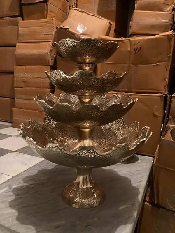 ظروف برنجی پذیرایی + زیباترین مدل های ظروف برنجی پذیرایی ترند امسال