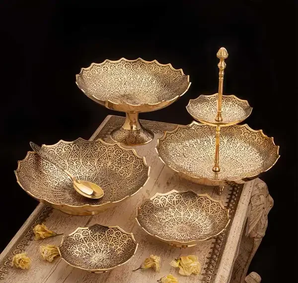 ظروف پذیرایی مسی جدید + ترندترین ظروف پذیرایی مسی بسیار لاکچری جدید که خیلی مد شده اند