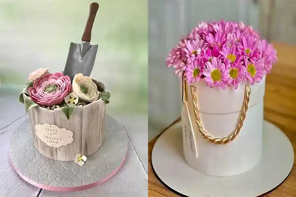 کیک مدل گلدان + جدید ترین کیک مدل گلدانی برای مراسمات شما