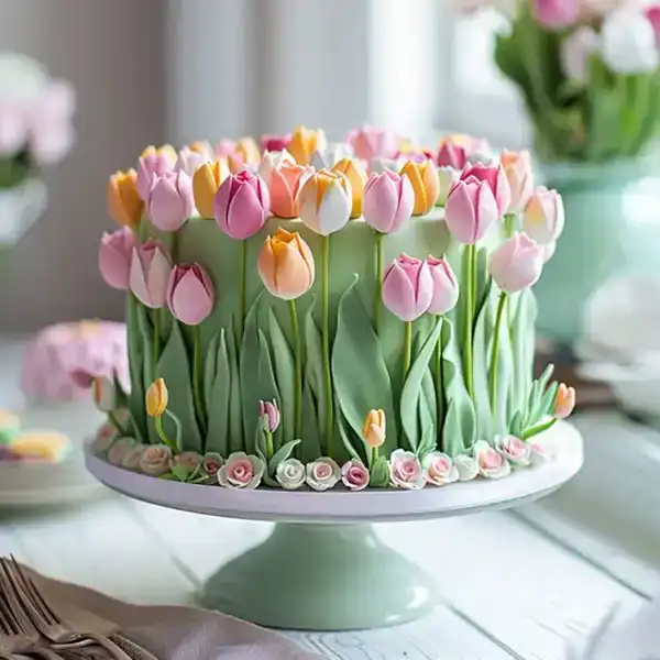 کیک مدل گلدان + جدید ترین کیک مدل گلدانی برای مراسمات شما