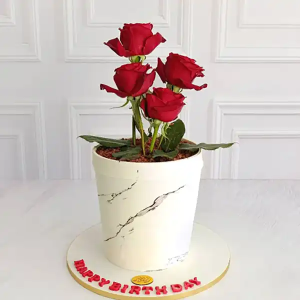 کیک مدل گلدان + جدید ترین کیک مدل گلدانی برای مراسمات شما