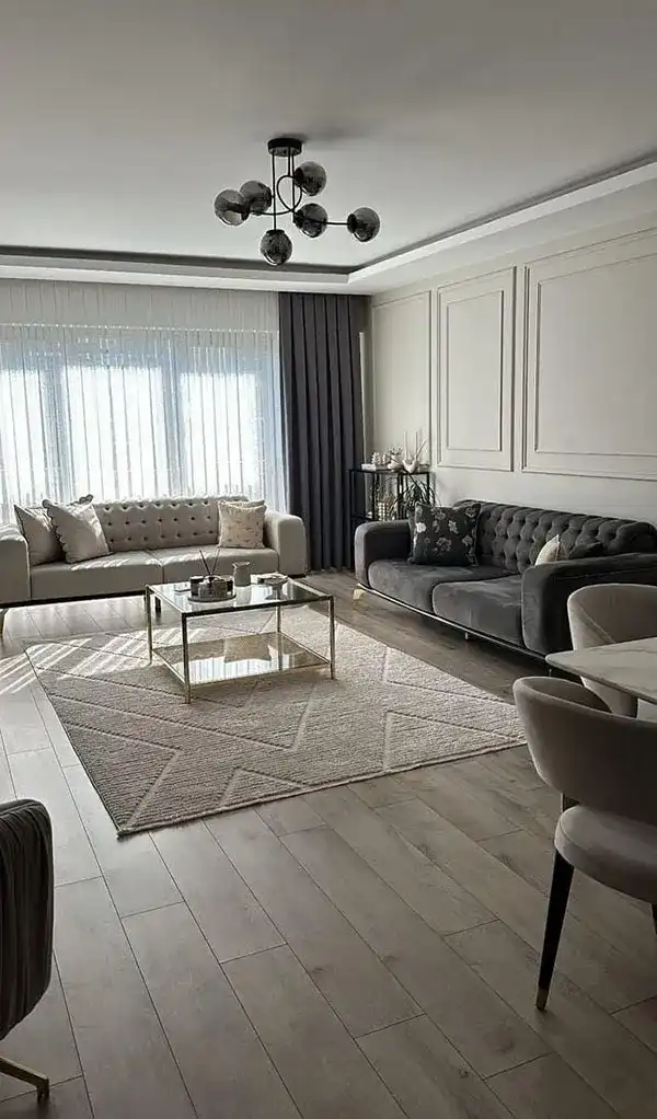 دیزاین پذیرایی مستطیل + دکوراسیون فوقالعاده با دیزاین های ترند پذیرایی مستطیل