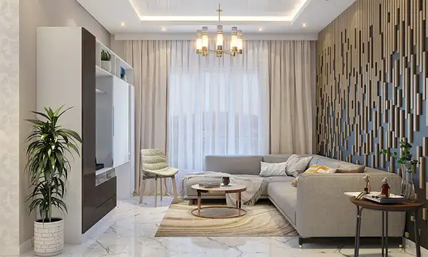 دیزاین پذیرایی مستطیل + دکوراسیون فوقالعاده با دیزاین های ترند پذیرایی مستطیل
