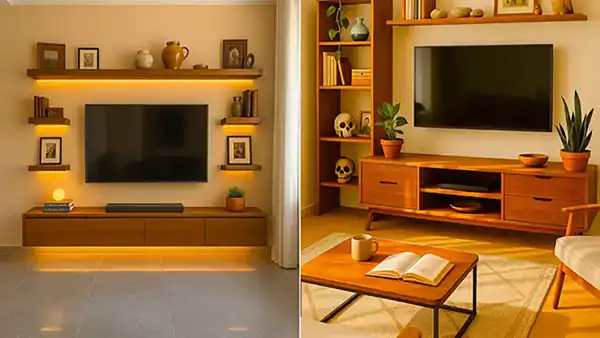دیزاین پشت تلویزیون + فضایی منحصربفرد با ایده‌های خلاقانه برای دیزاین پشت تلویزیون