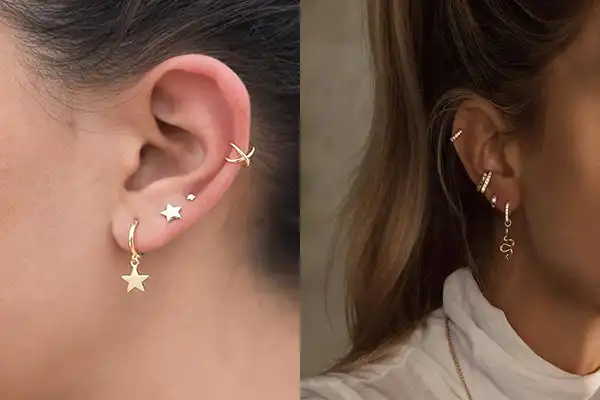 مدل گوشواره برای دو سوراخ گوش + مدل گوشواره برای دو سوراخ گوش با جذابیتی بینظیر