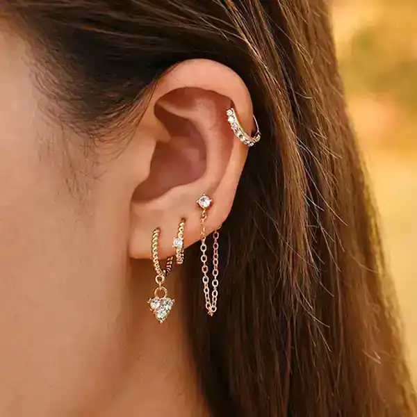 مدل گوشواره برای دو سوراخ گوش + مدل گوشواره برای دو سوراخ گوش با جذابیتی بینظیر