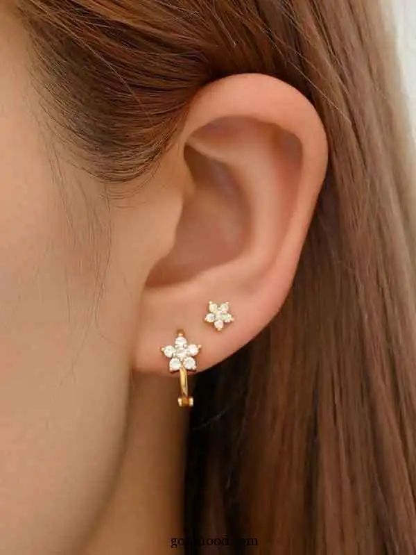 مدل گوشواره برای سوراخ دوم گوش + مدل گوشواره برای سوراخ دوم گوش ترکیبی خاص 