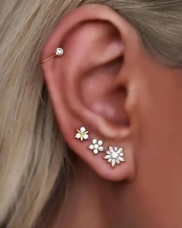 مدل گوشواره برای سوراخ دوم گوش + مدل گوشواره برای سوراخ دوم گوش ترکیبی خاص 