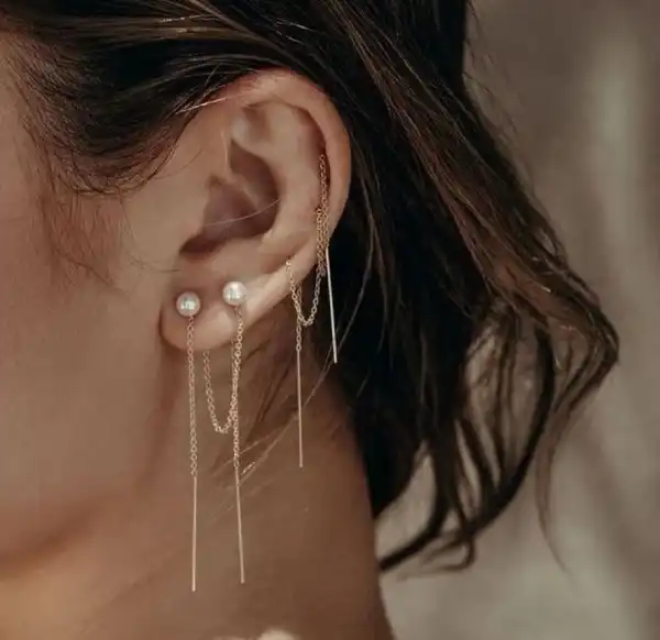 مدل گوشواره برای سوراخ دوم گوش + مدل گوشواره برای سوراخ دوم گوش ترکیبی خاص 
