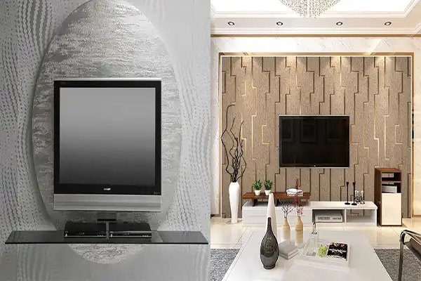 مدل کاغذ دیواری برای پشت تلویزیون +مدل کاغذ دیواری برای پشت تلویزیون و فصایی دنج و صمیمی