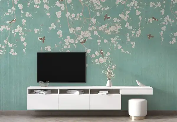 مدل کاغذ دیواری برای پشت تلویزیون +مدل کاغذ دیواری برای پشت تلویزیون و فصایی دنج و صمیمی