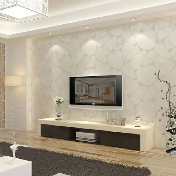 مدل کاغذ دیواری برای پشت تلویزیون +مدل کاغذ دیواری برای پشت تلویزیون و فصایی دنج و صمیمی