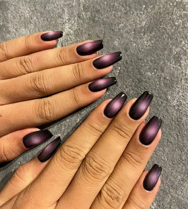 مدل ناخن امبره بنفش + مدل ناخن امبره بنفش و دستانی اغواگر و زیبا