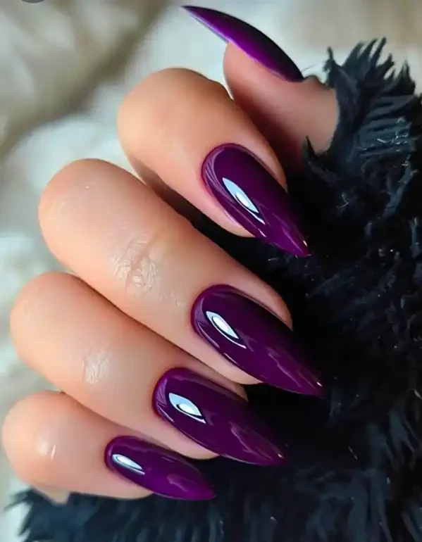 مدل ناخن امبره بنفش + مدل ناخن امبره بنفش و دستانی اغواگر و زیبا