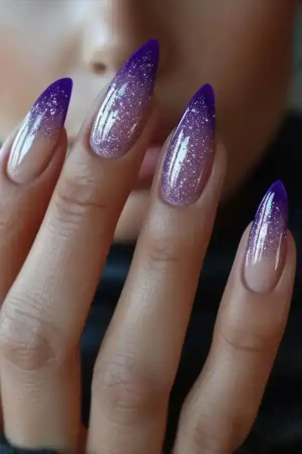 مدل ناخن امبره بنفش + مدل ناخن امبره بنفش و دستانی اغواگر و زیبا