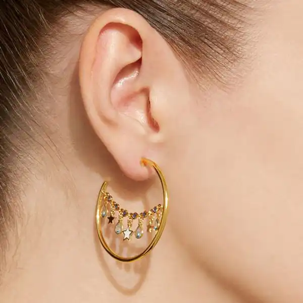 مدل گوشواره حلقه ای جدید + زیبا ترین مدل گوشواره حلقه ای جدید مناسب استایل شما