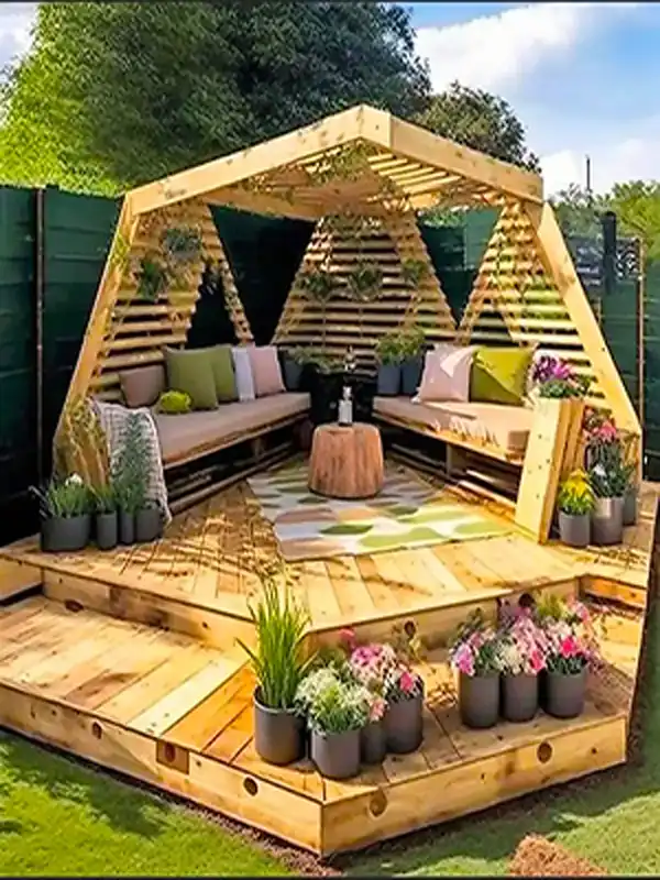 مدل آلاچیق ساده و شیک + فضای صمیمانه و دلنشین با مدل آلاچیق ساده و شیک
