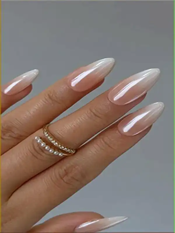 مدل ناخن امبره سفید + مدلهای ترند و لاکچری ناخن آمبره سفید