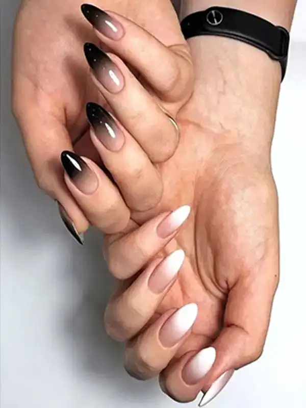 مدل ناخن امبره سفید + مدلهای ترند و لاکچری ناخن آمبره سفید