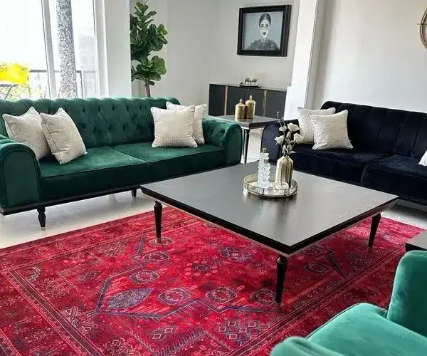 مدل دکوراسیون با فرش قرمز + جذاب ترین مدل دکوراسیون با فرش قرمز که حس زندگی و خوبی به شما می دهد