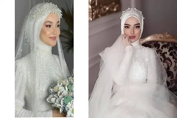 مدل حجاب عروسی + ما در این قسمت از مد و زیبایی چندین نمونه از استایل های مدل عروس محجبه را در اختیارتان قرار میدهیم جهت ایده گرفتن از آنها