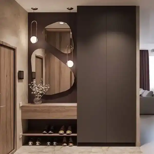 مدل جا کفشی با آینه + مدل جا کفشی با آینه و ایجاد فضای بزرگ‌تر و عمیق تر