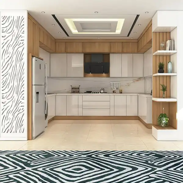 مدل کابینت پله ای سفید + مدل کابینت پله ای سفید سبکی مدرن و پویا و جذاب