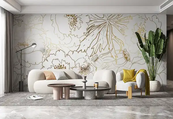 مدل کاغذ دیواری برای پذیرایی +  مدل کاغذ دیواری با طرح‌های مینیمال برای پذیرایی